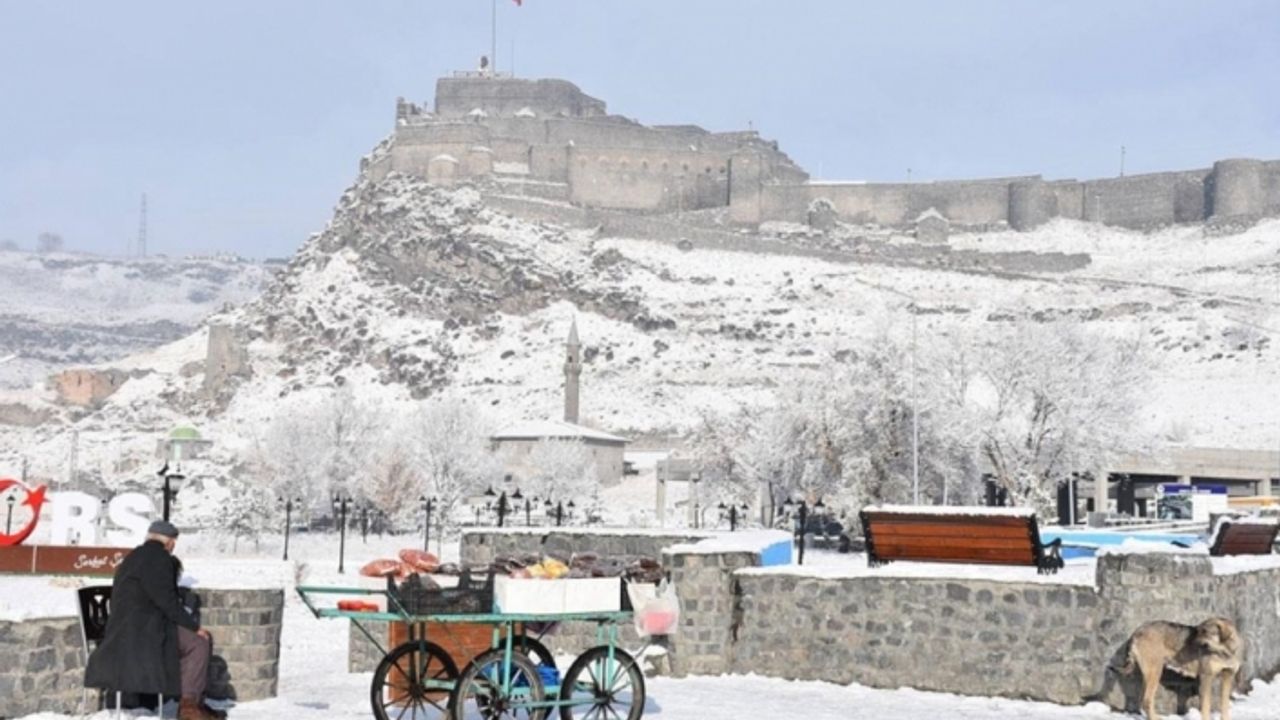 Erzurum ve Kars etkili olan kar yağışıyla yeniden beyaza büründü.