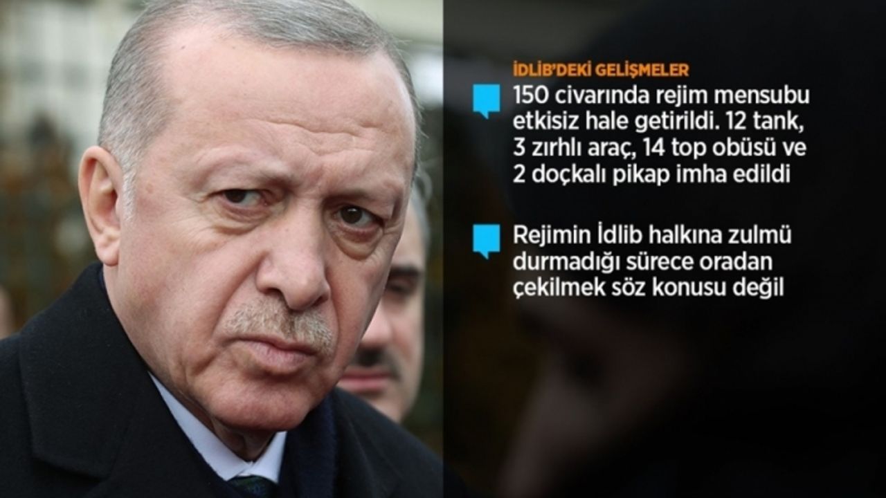 Cumhurbaşkanı Erdoğan: Putin ile İdlib'deki tüm gelişmeleri ele alacağız