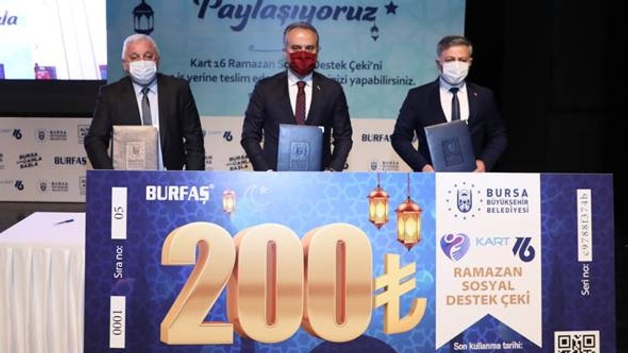 Bursa Büyükşehir Belediyesi, 100 bin aileye ilave sosyal destek paketi ulaştıracak.