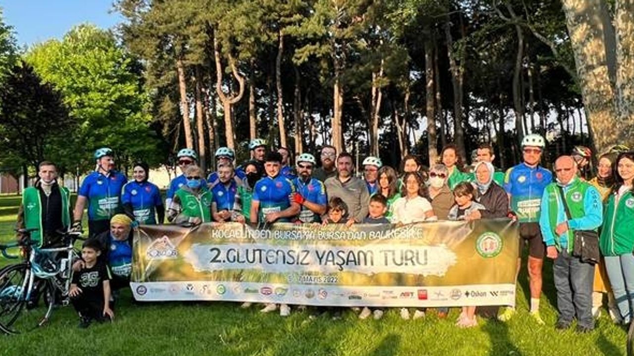 Glutensiz Pedallar, etkinliğine katılan bisikletliler Bursa’ya ulaştı.