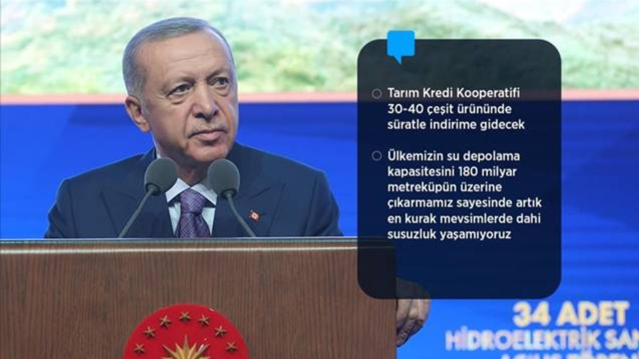 Erdoğan: "Tarım Kredi Kooperatifi indirime gidecek.''
