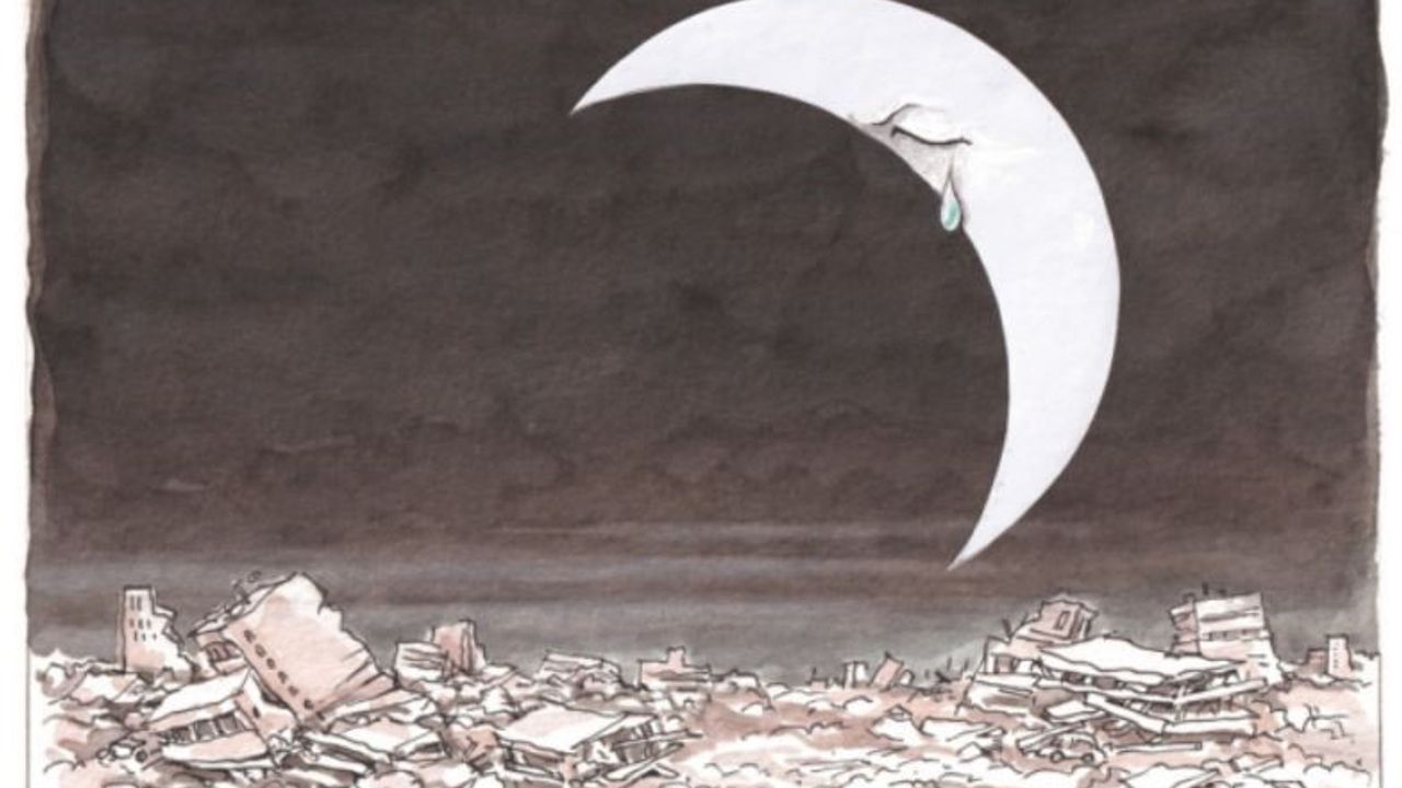 Yunan gazetesinden deprem karikatürü