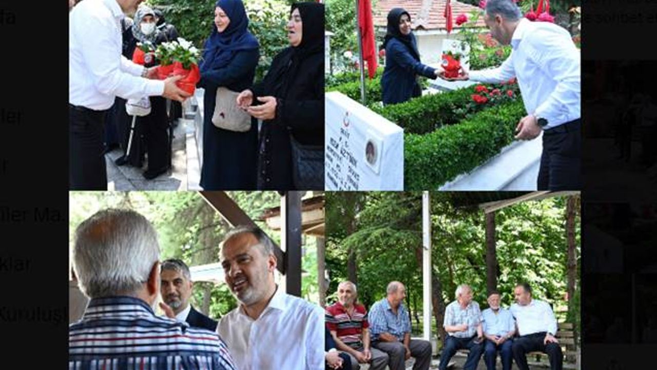 Başkan Alinur Aktaş şehit aileleriyle bayramlaştı