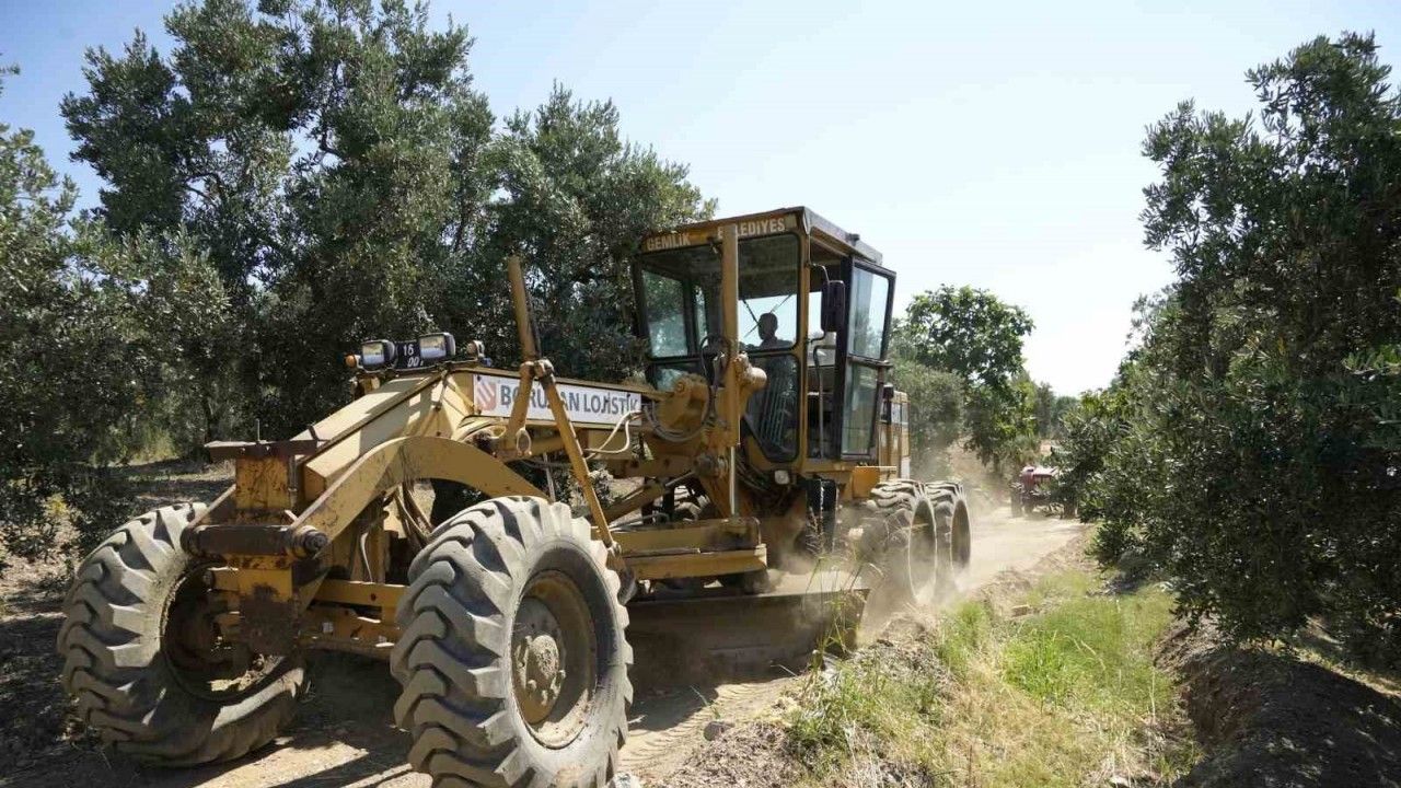 Gemlik Belediyesi'nden çiftçiye arazi yolu desteği