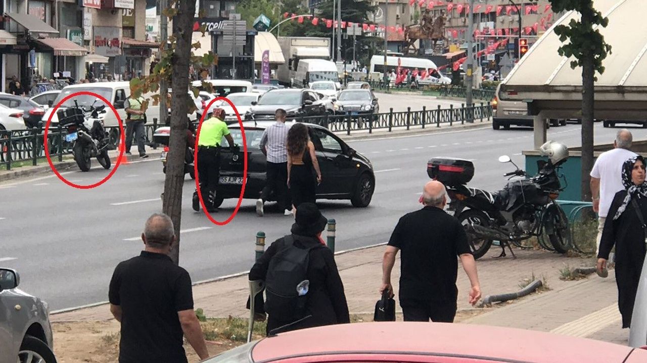 Bursa’da Trafik polisinden örnek davranış