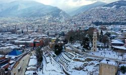 Bursa'da Kış Mevsiminde kartpostallık görüntüler oluştu.
