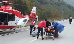 Ambulans helikopter, hastaların imdadına yetişiyor