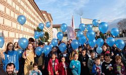 Bursa'da Mavi balonlar ‘diyabet için’ gökyüzüne bırakıldı