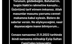 Abdurrahim Albayrak’tan AVM düşerek hayatını kaybeden torunuyla ilgili paylaşım