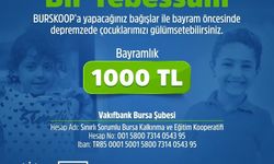 Depremzede çocuklara bayramlık bağışı