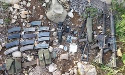 Teröristlere ait silah ve mühimmat ele geçirildi