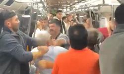 Metro boks ringini aratmadı, Metroda ‘tükürük’ kavgası