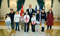 Filistinli çocuklar Başkan Aktaş’ı ziyaret etti