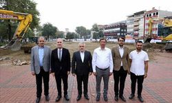 İnegöl Heykel Bölgesinde Düzenleme Çalışmaları Başladı