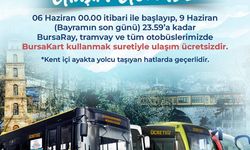 Bursa’da Bayram boyunca ulaşım ücretsiz