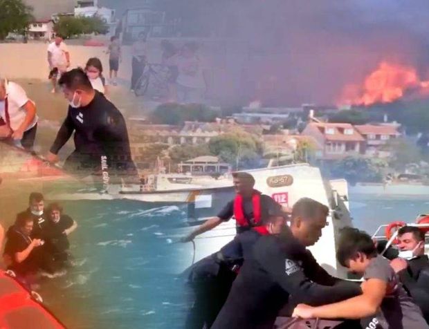 Çanakkale Yangınında Mahsur Kalan 348 Vatandaş Kurtarıldı
