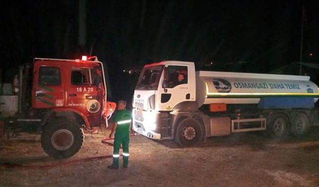 Osmangazi Belediyesi'nden Büyükorhan Yangınına Destek!