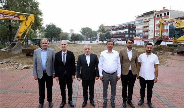 İnegöl Heykel Bölgesinde Düzenleme Çalışmaları Başladı