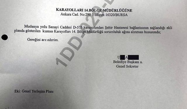 Bursa Büyükşehir Belediyesi'nden Belgeli Yalanlama