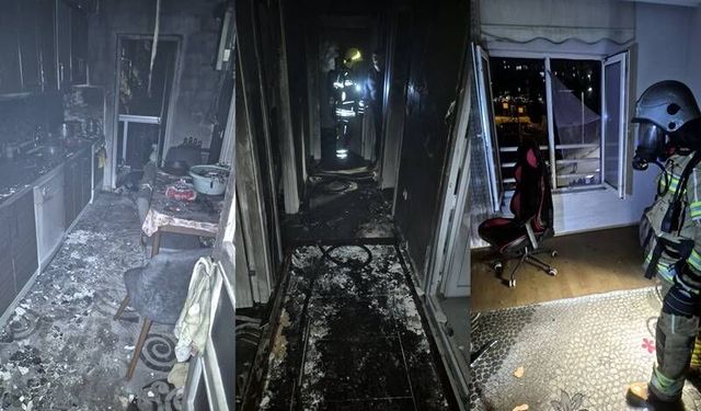 İtfaiye ekiplerinden  korkutan yangına müdahale