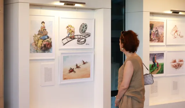 Osmangazi'de göçün hikayeleri karikatürlerle anlatıldı