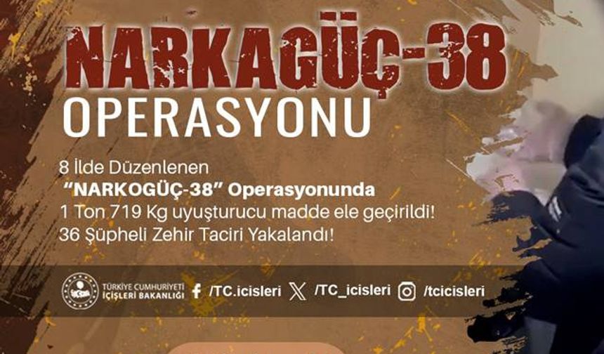 İçişleri Bakanı Ali Yerlikaya: ''Uyuşturucu tacirlerine göz açtırmayacağız.''