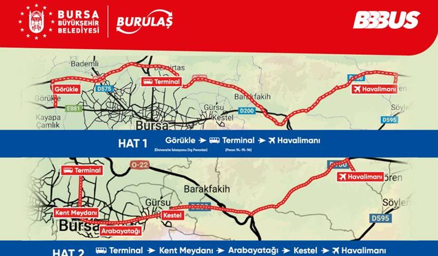 Yenişehir Havalimanı'na konforlu bir şekilde ulaşabilecek