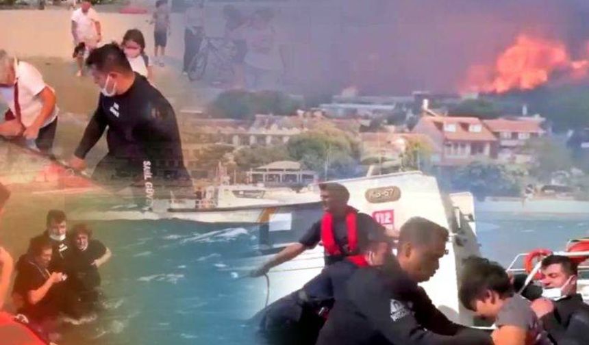 Çanakkale Yangınında Mahsur Kalan 348 Vatandaş Kurtarıldı