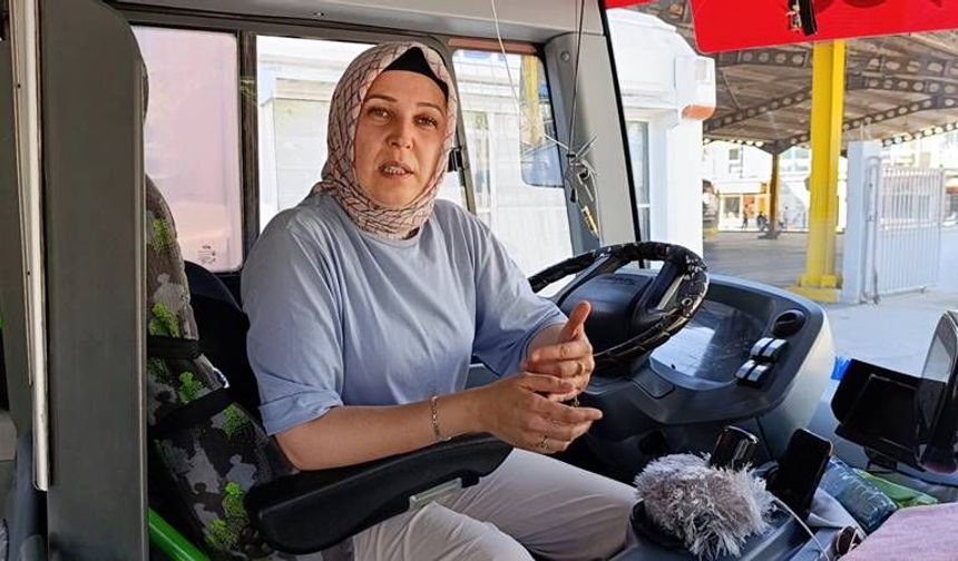 Kadın otobüs sürücüsünden örnek davranış