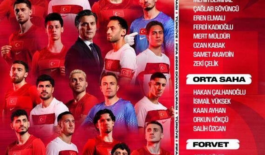 A Milli Takım’ın  Nihai Kadrosu Belli Oldu